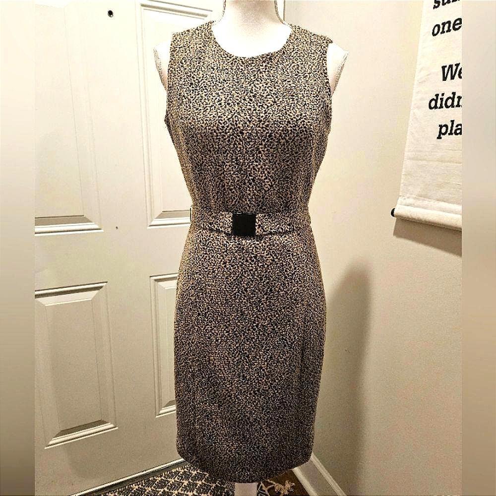 Calvin Klein Sleeveless Animal Print Dress with Belt #271 - Picture 1 of 6